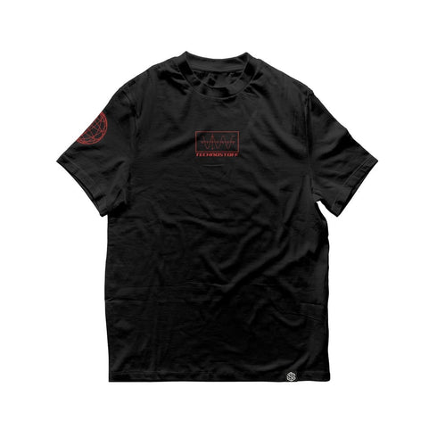 Technostoff Moon Bee oversized T-Shirt in schwarz von vorne